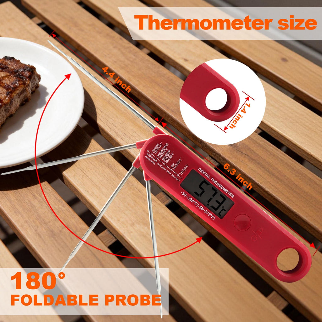 AGCAN Digital Meat Thermometer Instant Read Food Thermometers for BBQ Grilling Cooking