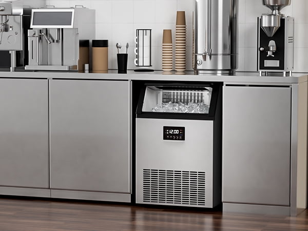 OUTBID Ice Maker Machine Crystal Clear Bullet Ice 52 lbs/24H with Spray Technology, Undercounter Commercial Ice Cube Maker, Built-In for Home Bar and Kitchen