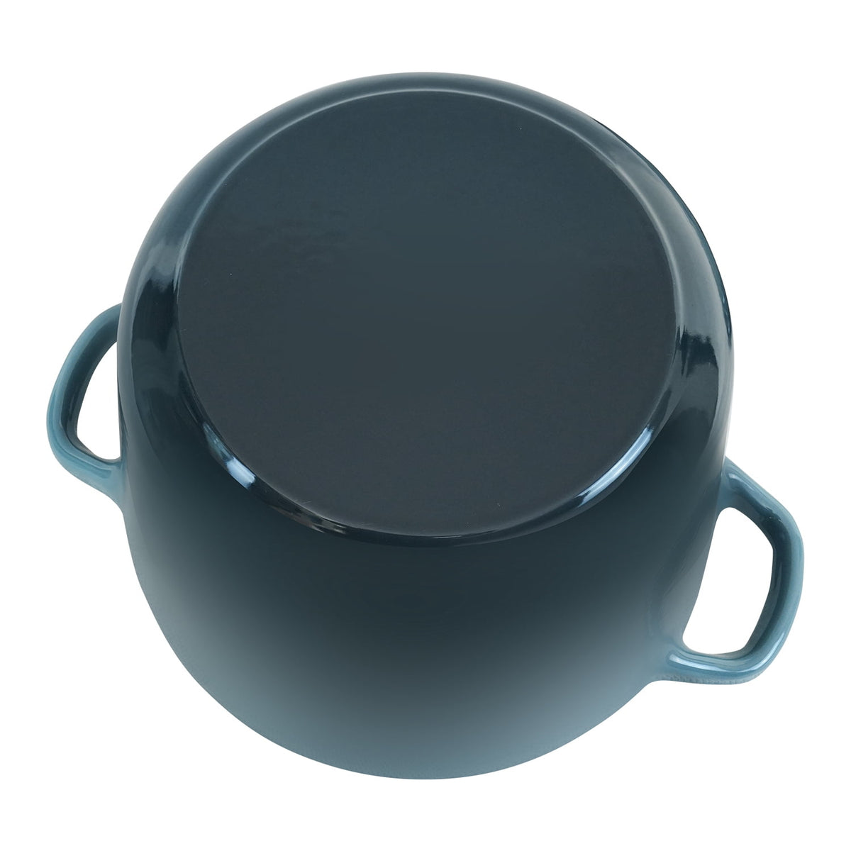 Flavehc Dutch Oven Pot with Lid 2.8 qt Cast Iron Dutch Oven for Bread Baking Slateblue Enameled Cast Iron Rice Pot with Handels