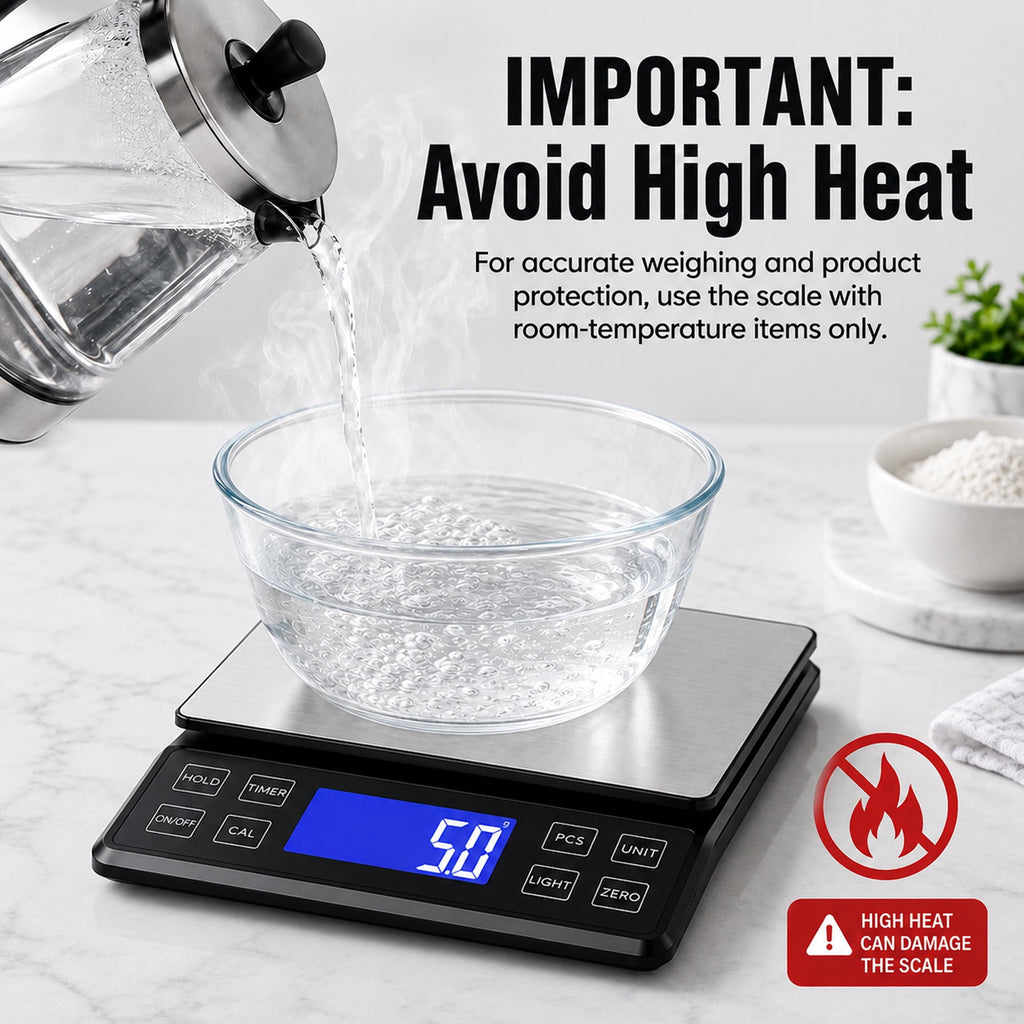 ZOWWKLLY Digital Food Kitchen Scale, Gram Scale 0.1g/0.001oz Accuracy,5kg/11lb Stainless Steel with 9 Units, Tare Function& LCD Display, USB Rechargeable & Battery Powered, Espresso, Baking, Cooking