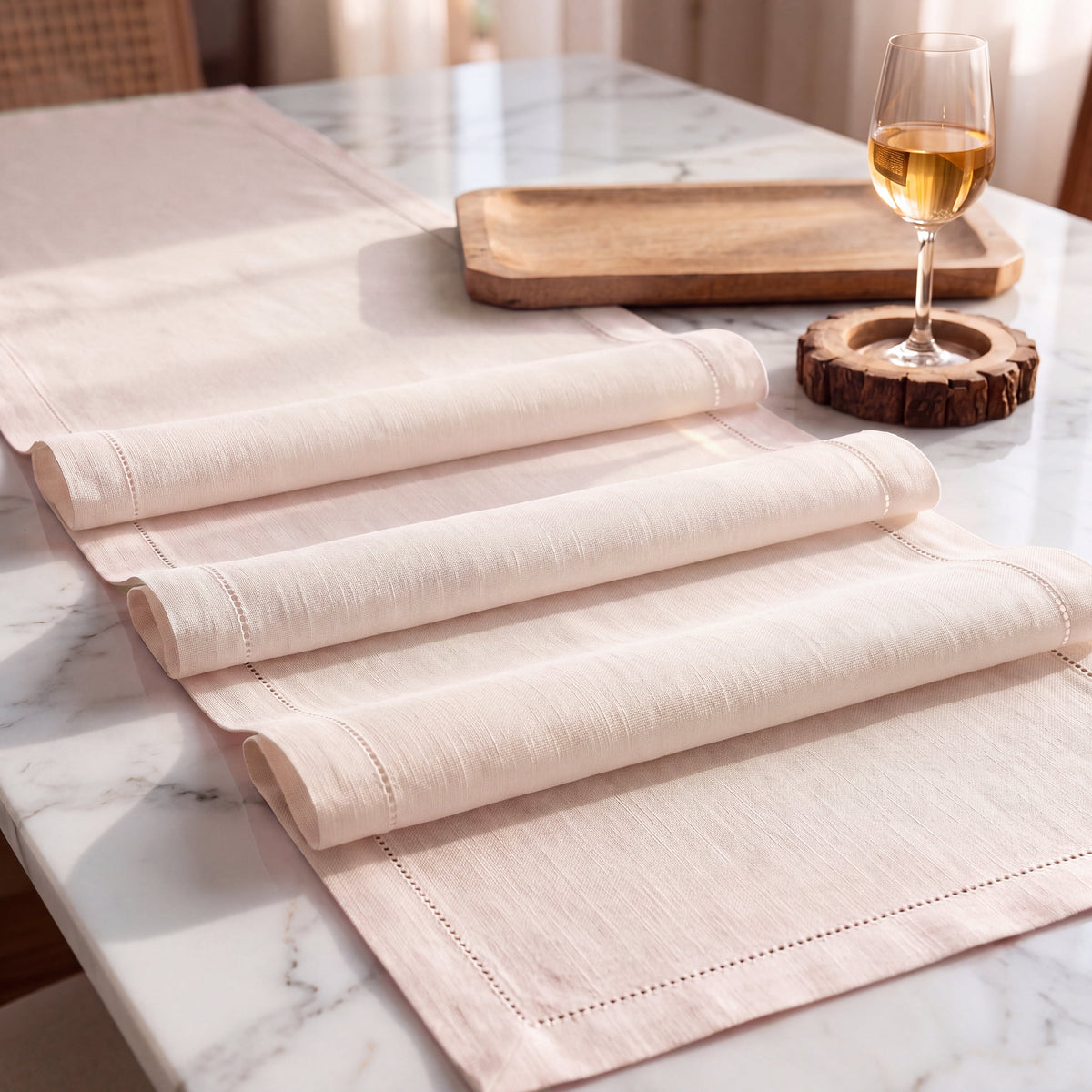 Fingercraft Table Runners, Cotton Dinner Table Centerpiece with Beautiful Premium Lace, Home and Dining Aqua-90