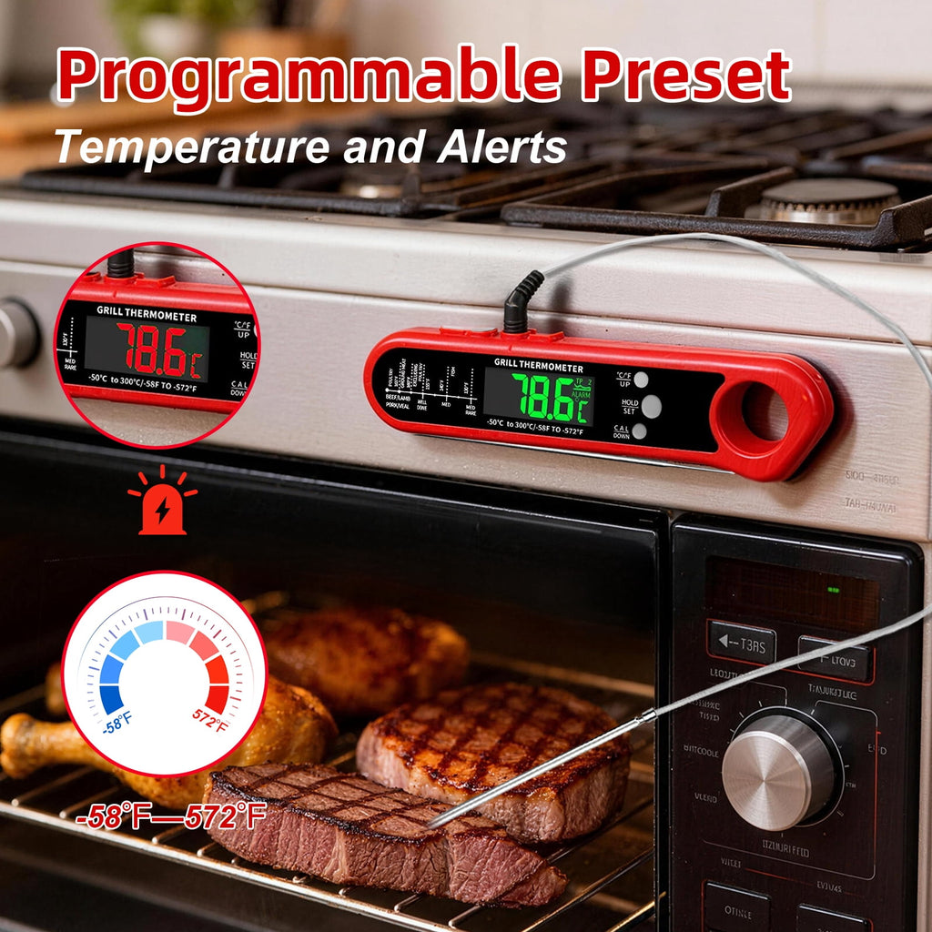 AGCAN Digital Meat Thermometer Instant Read Food Thermometers for BBQ Grilling Cooking