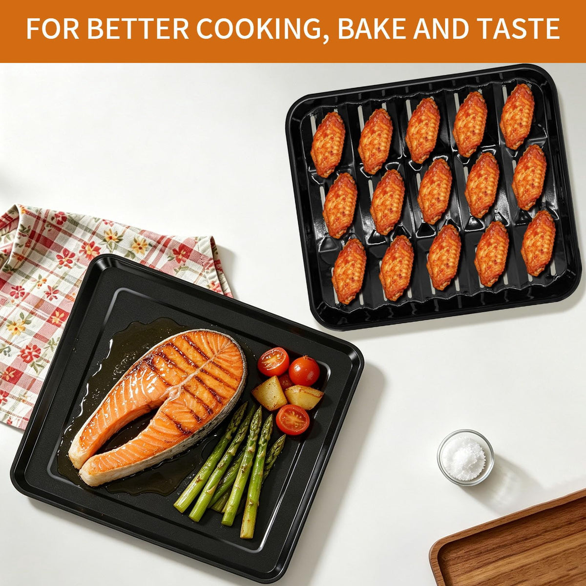 GCQ Air Fryer Replacement Parts for Ninja Foodi SP101 SP100 Digital Countertop Oven, Air Fryer Grill Pan Plate Crisper Plate Accessories Tray Basket
