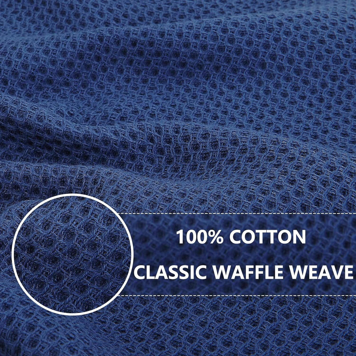 Homieway 6 Pack 100% Cotton Dish Towels, Waffle Weave Dish Cloths for Washing Dishes, Quick Drying Kitchen Dish Towels Rags, 12x12 Inches, Mixed Color