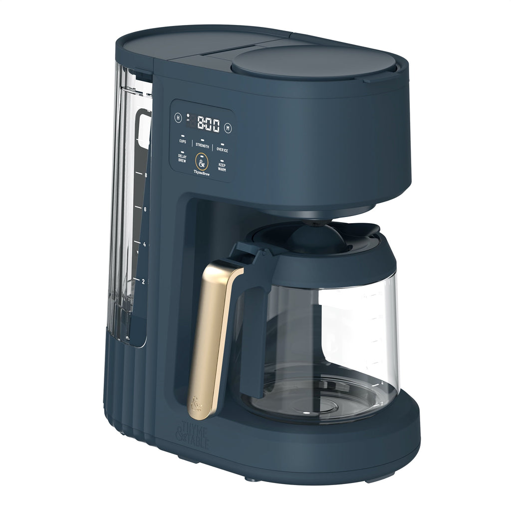 Thyme & Table 12-Cup Programmable Drip Coffee Maker, 60oz Water Reservoir, Atlantic Blue