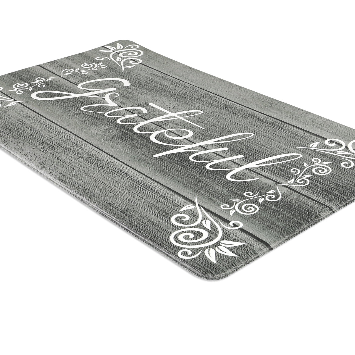 MeyJey Farmhouse Kitchen Rug Set of 2, Non-Slip Anti-Fatigue Waterproof Cushioned Mat for Kitchen, Dining & Laundry Room, 18"x30"+18"x48" Teal/Brown