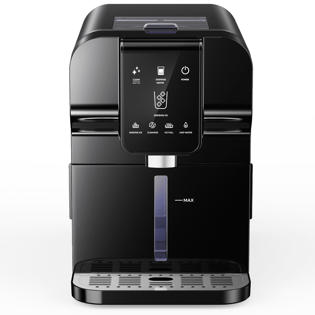 SIMZLIFE 2-in-1 Nugget Ice Maker and Water Dispenser, 30 Lbs/24H, Soft Chewable Ice, Self-Cleaning Countertop Ice Machine