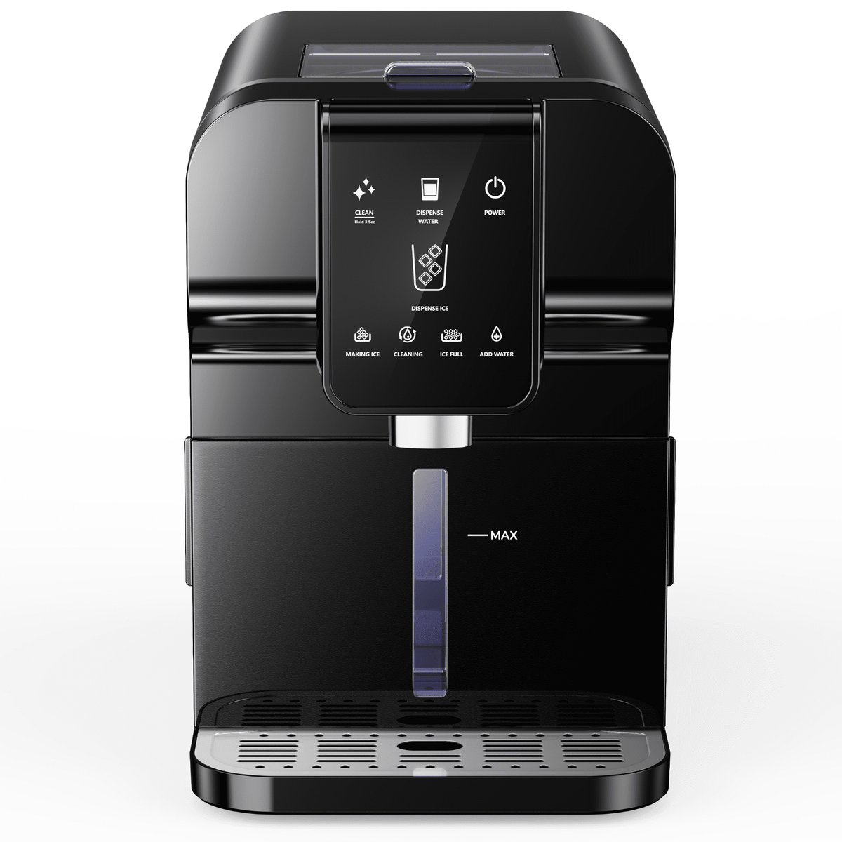 SIMZLIFE 2-in-1 Nugget Ice Maker and Water Dispenser, 30 Lbs/24H, Soft Chewable Ice, Self-Cleaning Countertop Ice Machine