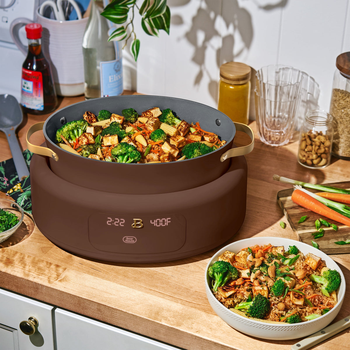 Beautiful 10 in 1, 6 Qt Electric Multi-Cooker, Thyme Green by Drew Barrymore