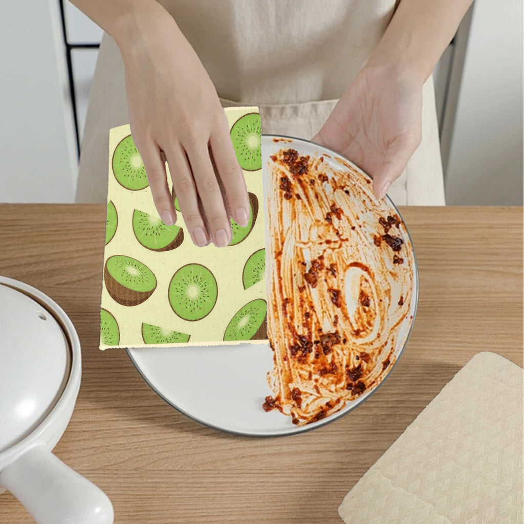 Xiyztok Kitchen Swedish Dishcloth 10 Pack Reusable Paper Towel Non Scratch Swedish Kitchen Towel Absorbent for Wiping Countertop Glass Ceramic