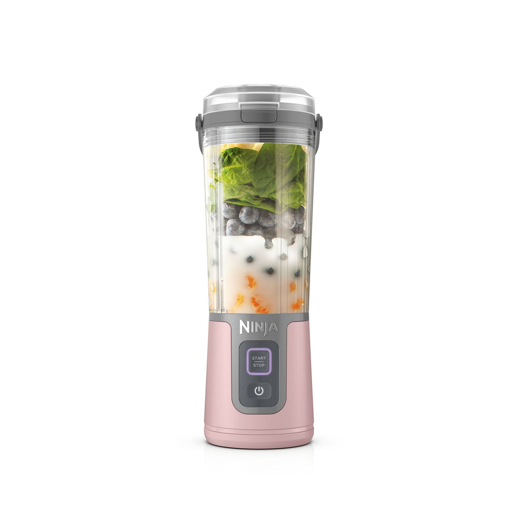 Ninja Blast Portable Personal 18 Oz Blender w/ Leak Proof Lid & Easy Sip Spout, Rechargeable Base, BC150PK Pink