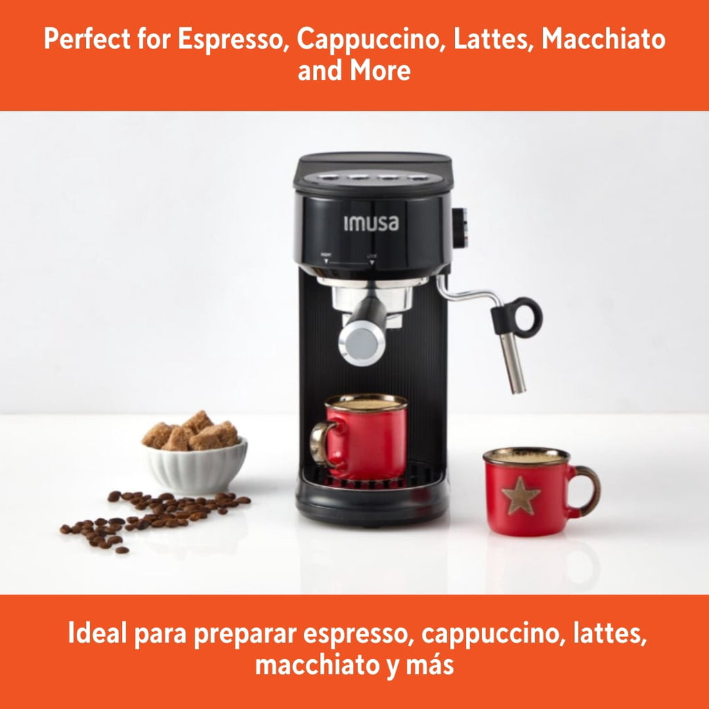 IMUSA 20 Bar, 1-2-Cup Matte Slimbrew Espresso Machine