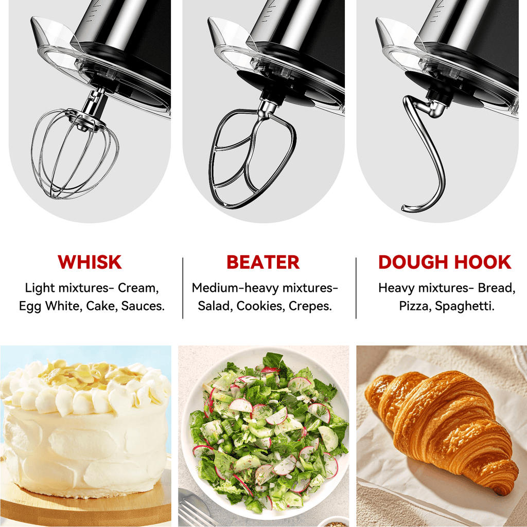LINKChef 7.5 QT Stand Mixer, 800W 12-Speed Tilt-Head Food Mixer, Kitchen Electric Mixer with Dough Hook, Wire Whip & Beater