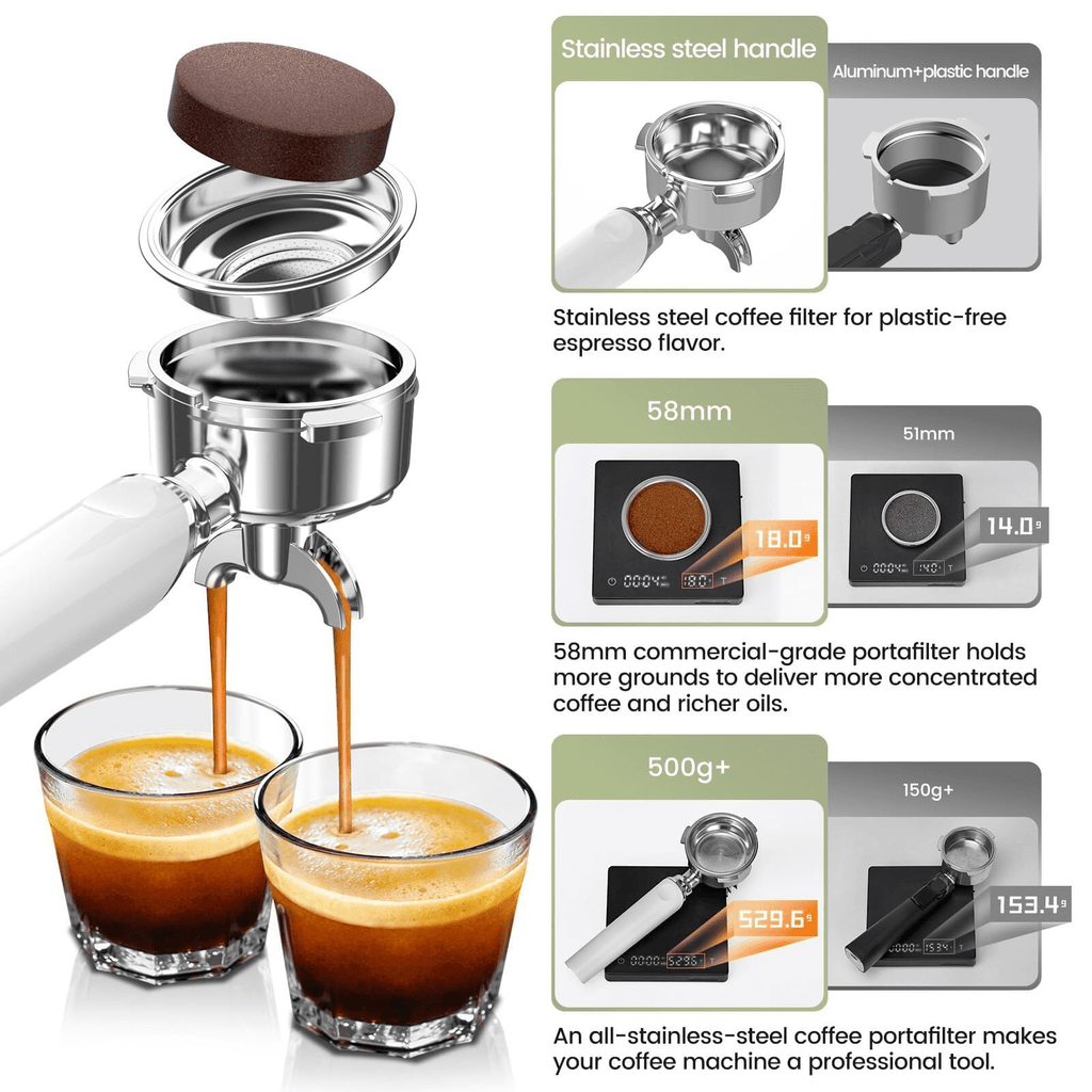 Gevi 20 Bar Espresso Machine & Burr Grinder Combo, 35 Precise Grind Settings, Professional Automatic Coffee Maker, Perfect Gift for Coffee Lovers
