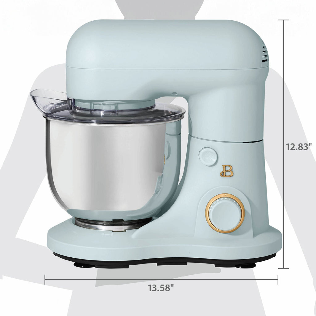 Beautiful 3.5 Qt Stand Mixer with Flat Beater, Dough Hook, Balloon Whisk, Chocolate by Drew Barrymore
