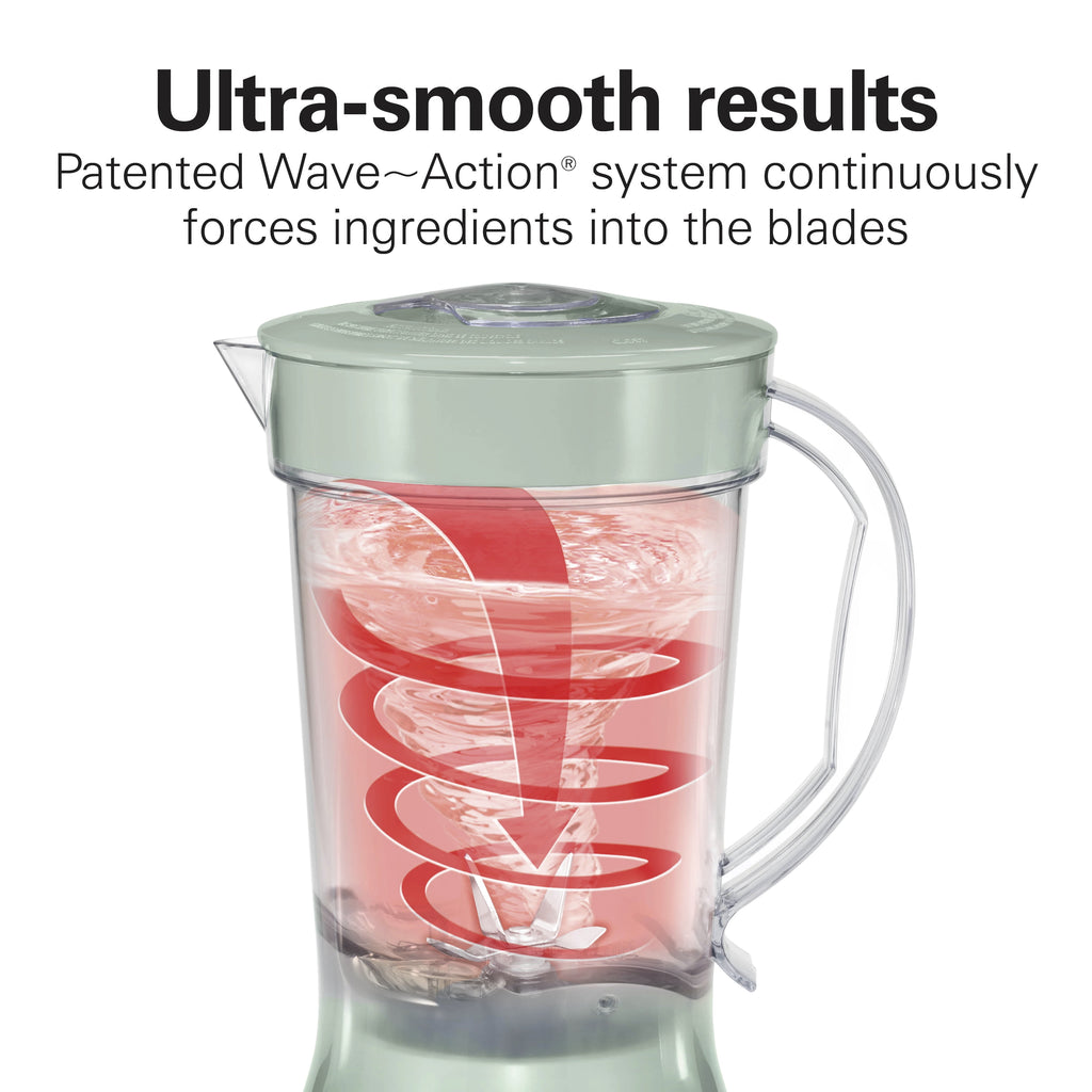 Hamilton Beach Smoothie Blender, 48 oz BPA-Free Jar 650 W 12-Function Countertop Blender for Kitchen, White