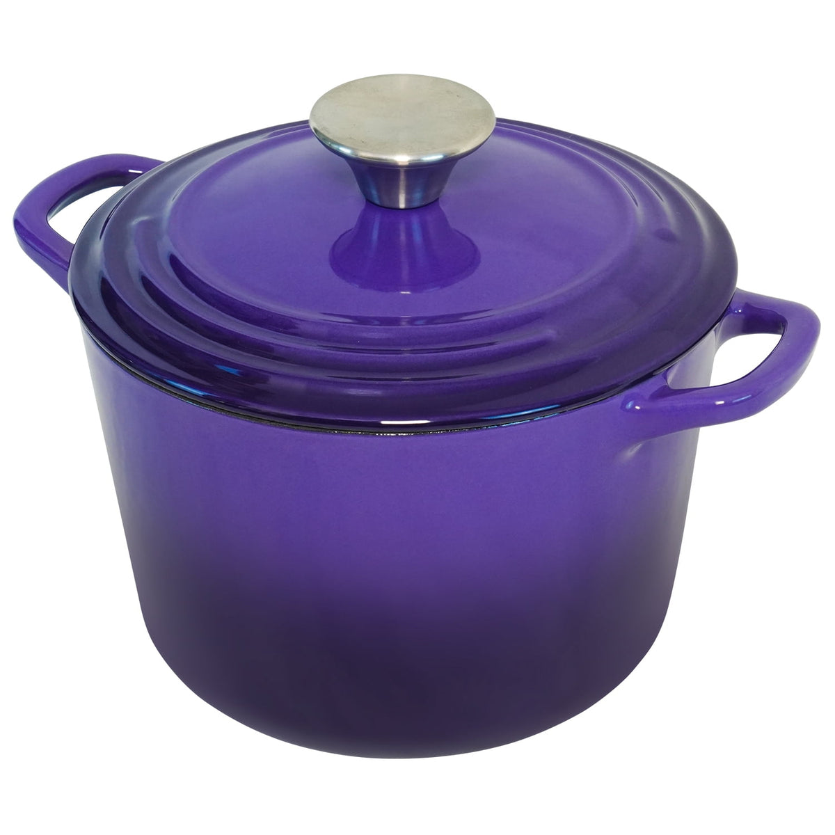 Flavehc Dutch Oven Pot with Lid 2.8 qt Cast Iron Dutch Oven for Bread Baking Slateblue Enameled Cast Iron Rice Pot with Handels