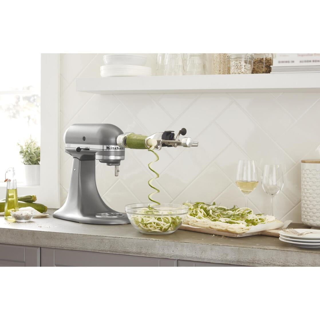 KitchenAid Deluxe Series 4.5 Quart Tilt-Head Stand Mixer with Stainless Bowl, Silver, KSM97SL