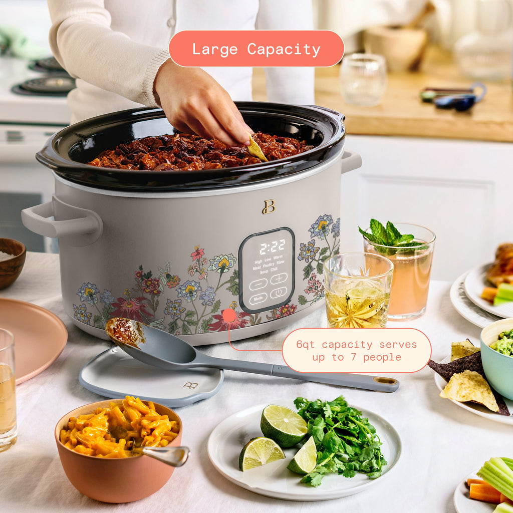 Beautiful 6 Qt Programmable Slow Cooker, Thyme Green by Drew Barrymore