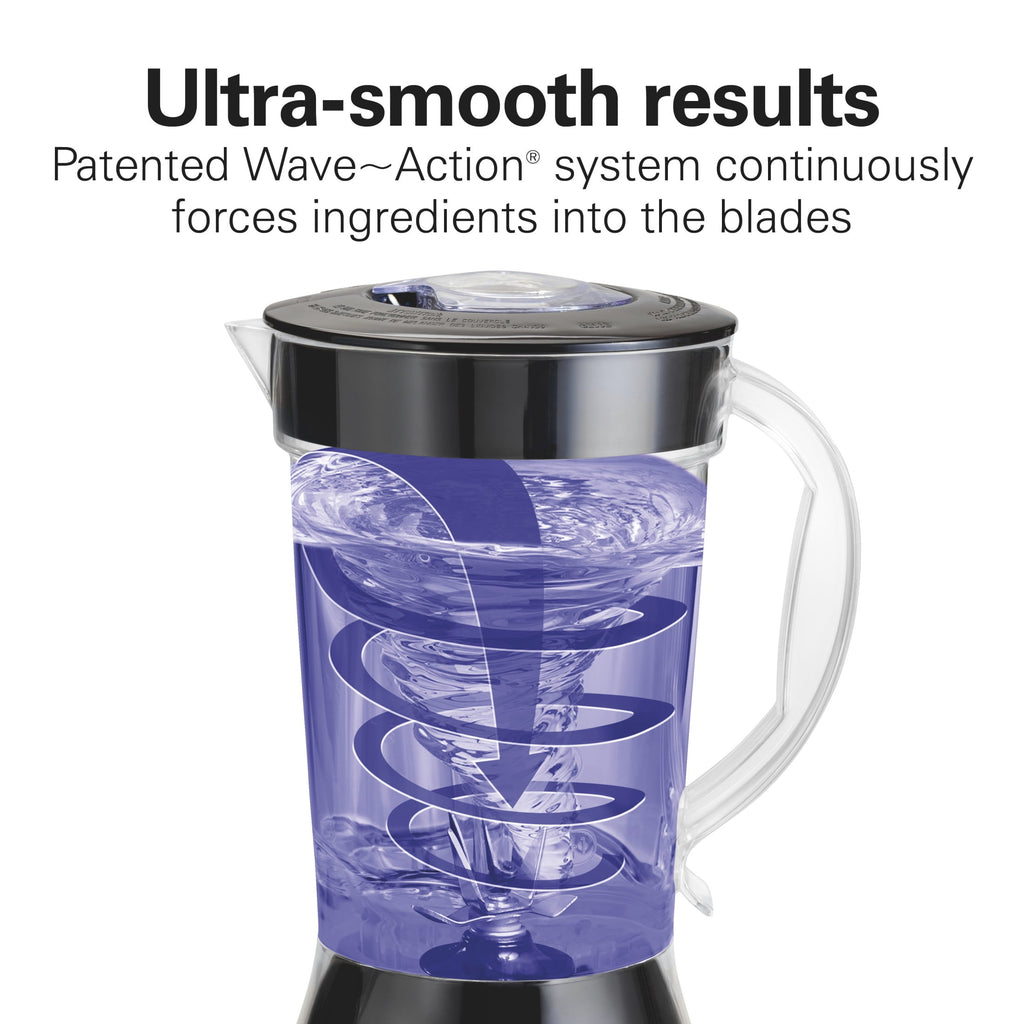 Hamilton Beach Smoothie Blender, 48 oz BPA-Free Jar 650 W 12-Function Countertop Blender for Kitchen, White