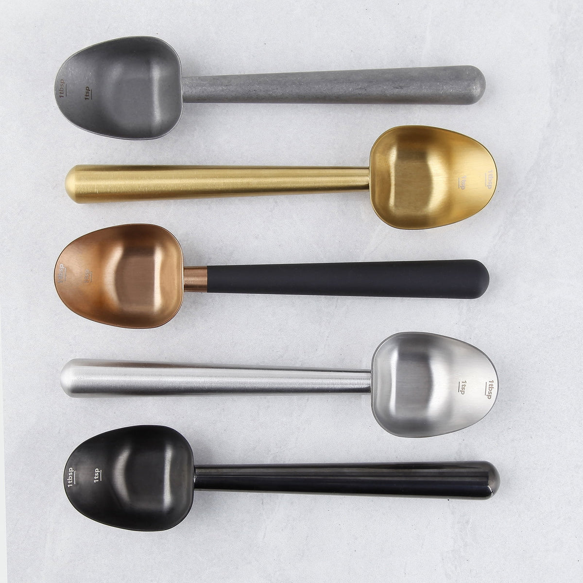 Easyworkz Stainless Steel Long Hollow Handle Coffee Scoop,7g Measuring Spoon for Ground Coffee and Loose Leaf Tea, Brass Gold