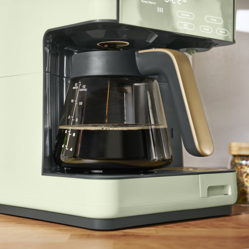 Beautiful by Drew Barrymore Multi-Brew 12-Cup Programmable Drip & Single-Serve Coffee Maker, White Icing