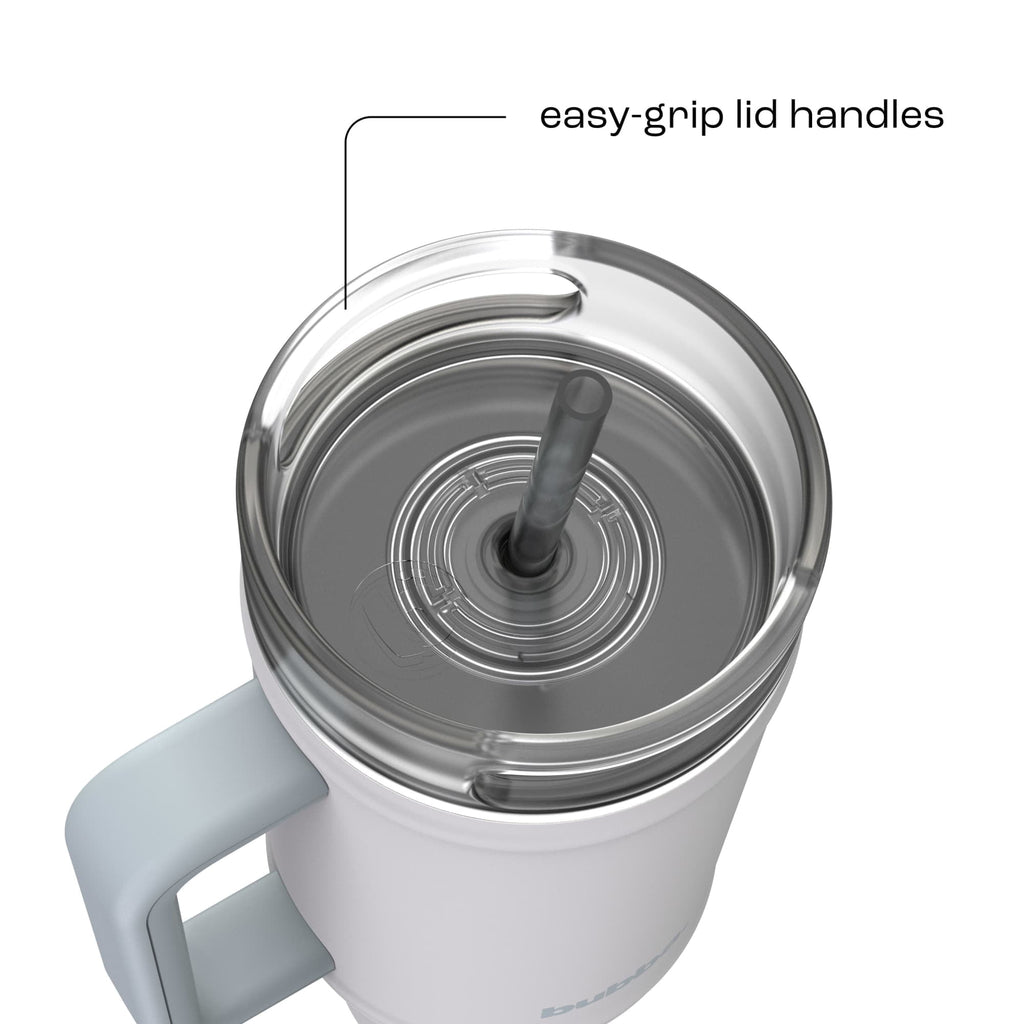 Bubba 40oz AutoClose Insulated Stainless Steel Tumbler with Straw and Handle, Office Siren Black