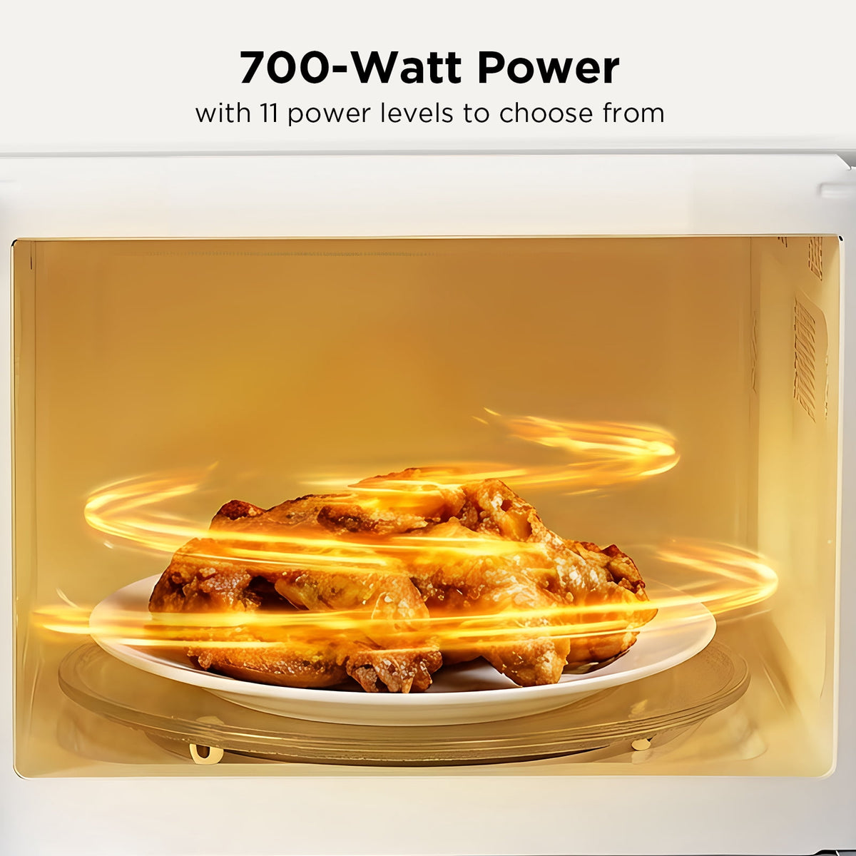 BLACK+DECKER 0.7 Cu Ft LED Digital Microwave Oven in Black with Child Safety Lock