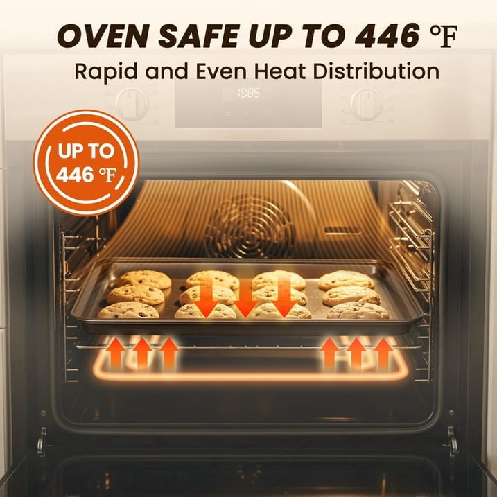 Kikcoin Bakeware Set, 22 Pcs Carbon Steel Non-Stick Baking Pan Set, Baking Sheet for Kitchen, Muffin Pan & Cookie Sheet & Cake Pan, Oven Safe up to 446℉