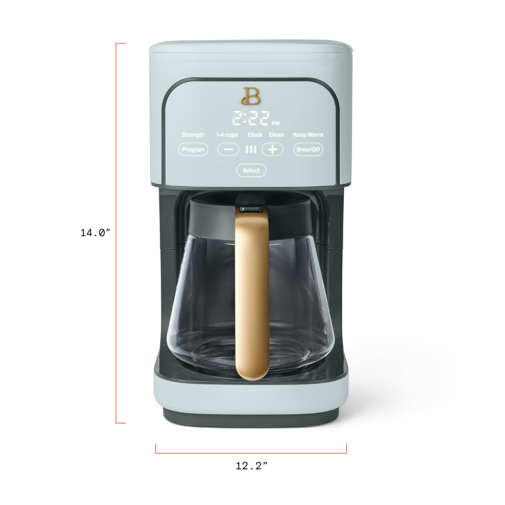 Beautiful by Drew Barrymore 12-Cup Programmable Coffee Maker, White Icing