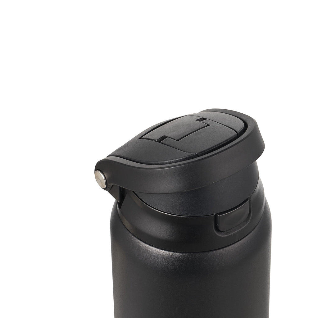 TAL 32oz Stainless Steel 2-in-1 Water Bottle with Straw and Chug Lid, Black