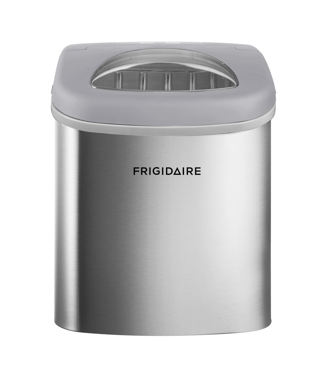 Frigidaire 26 lb Bullet Ice Maker Stainless Steel - compact, high-capacity icemaker producing bullet-shaped ice ideal for kitchens, parties, and entertaining