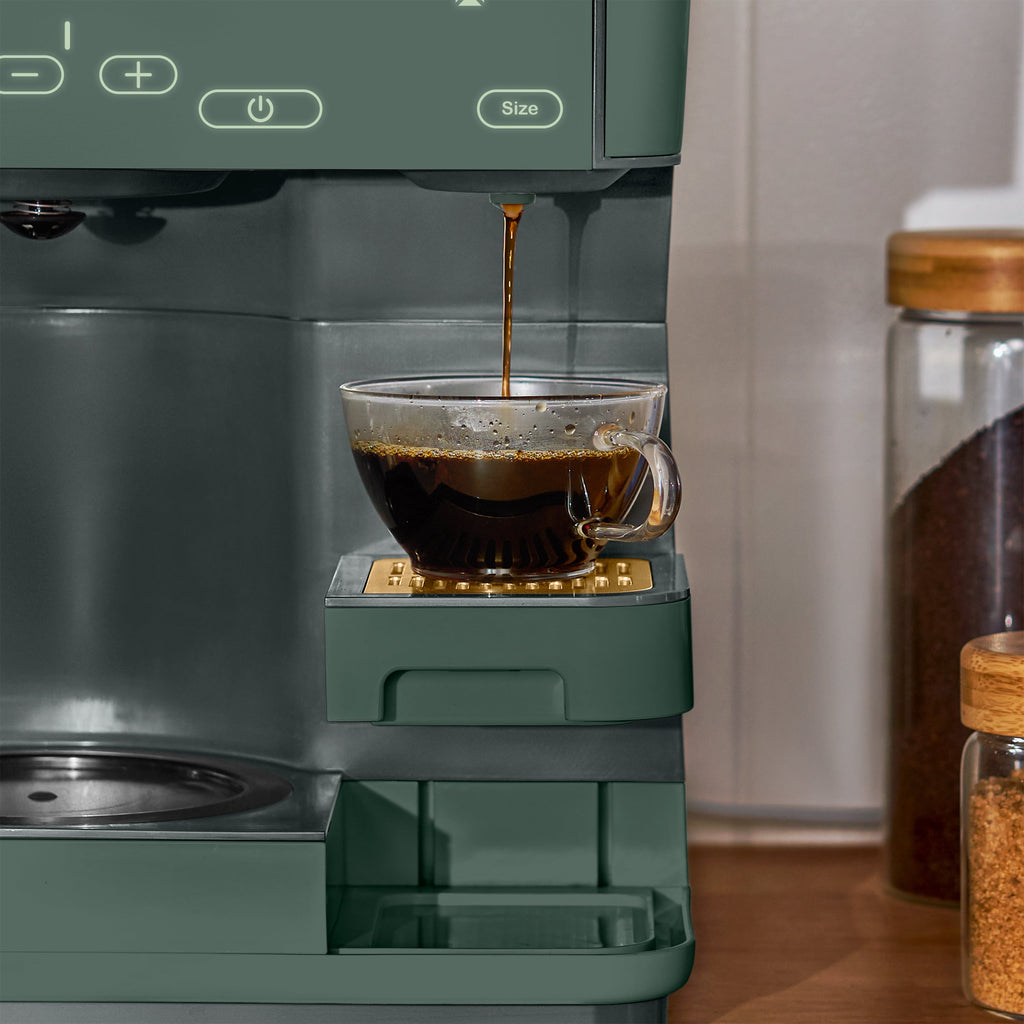 Beautiful by Drew Barrymore Multi-Brew 12-Cup Programmable Drip & Single-Serve Coffee Maker, White Icing