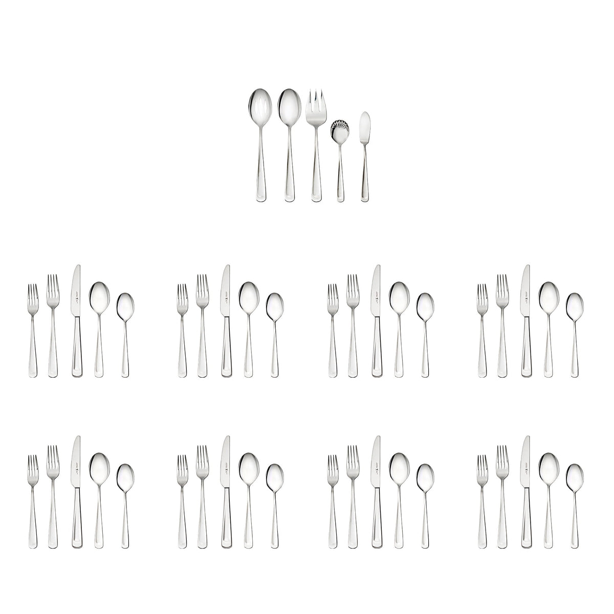 J.A. Henckels International Silvano 45-pc 18/10 Stainless Steel Flatware Set