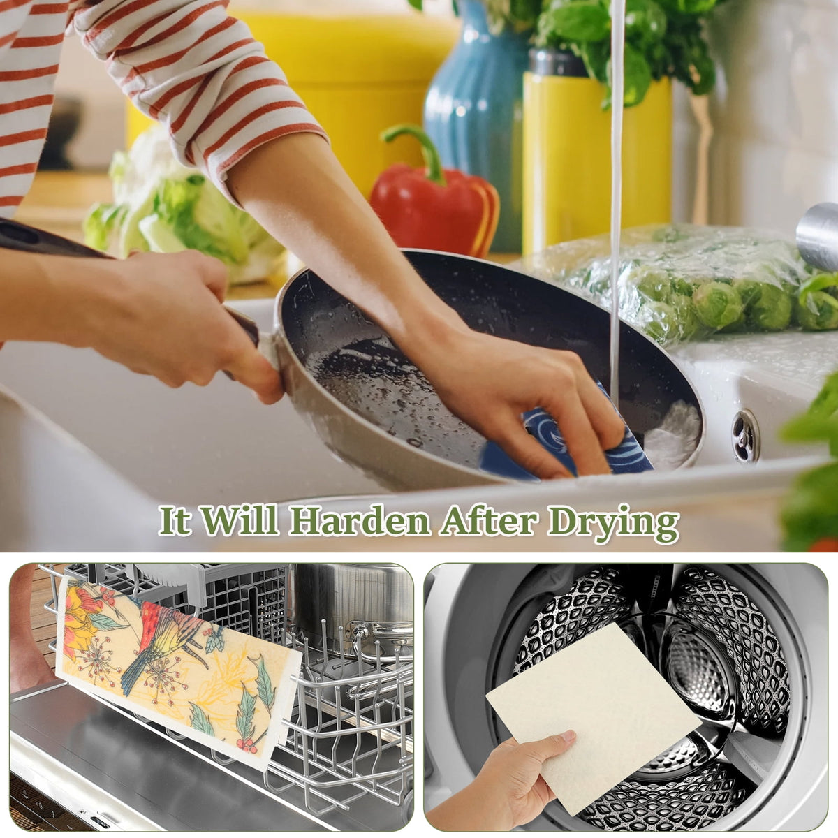 Xiyztok 12Pcs Swedish Dishcloths Highly Absorbent Kitchen Dish Cloths Reusable Dish Towels Non Scratch Dish Rags Soft Cotton Cleaning Cloth for Washing Cleaning Scrubbing Kitchen Dishes Bathroom