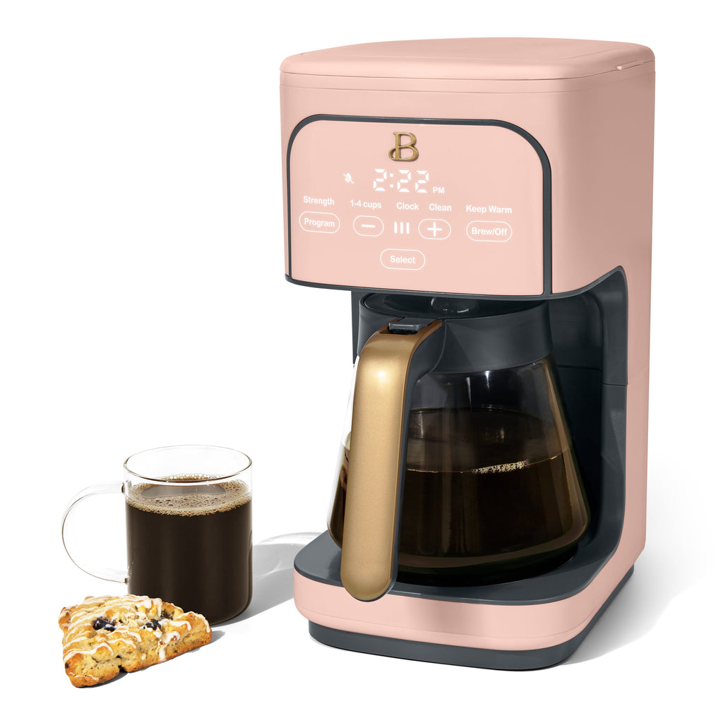 Beautiful by Drew Barrymore 12-Cup Programmable Coffee Maker, White Icing
