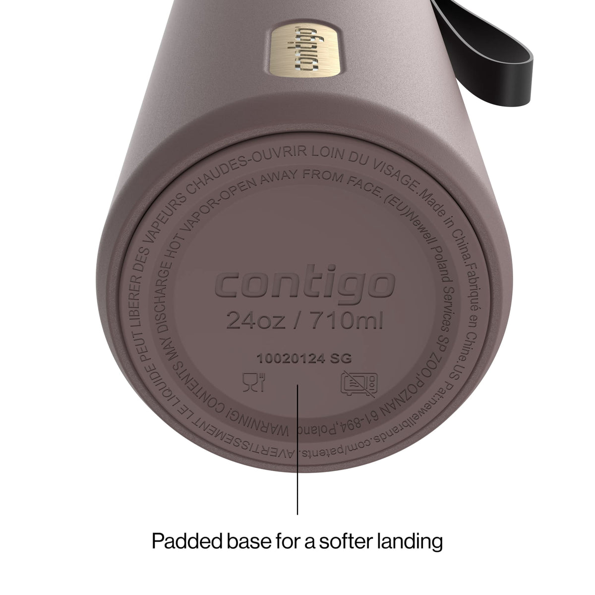 Contigo 24oz AutoSeal Insulated Stainless Steel Water Bottle, Licorice Black/Bronze