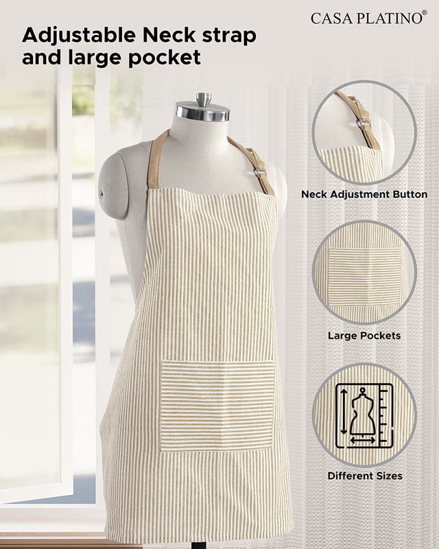 20 Piece Kitchen Towel Set - Cotton Dish Towels, Heat Resistant Kitchen Mittens and Pot Holder Set, Apron for Women with Pockets , Absorbent Dish Towels for Kitchen Drying - Olive