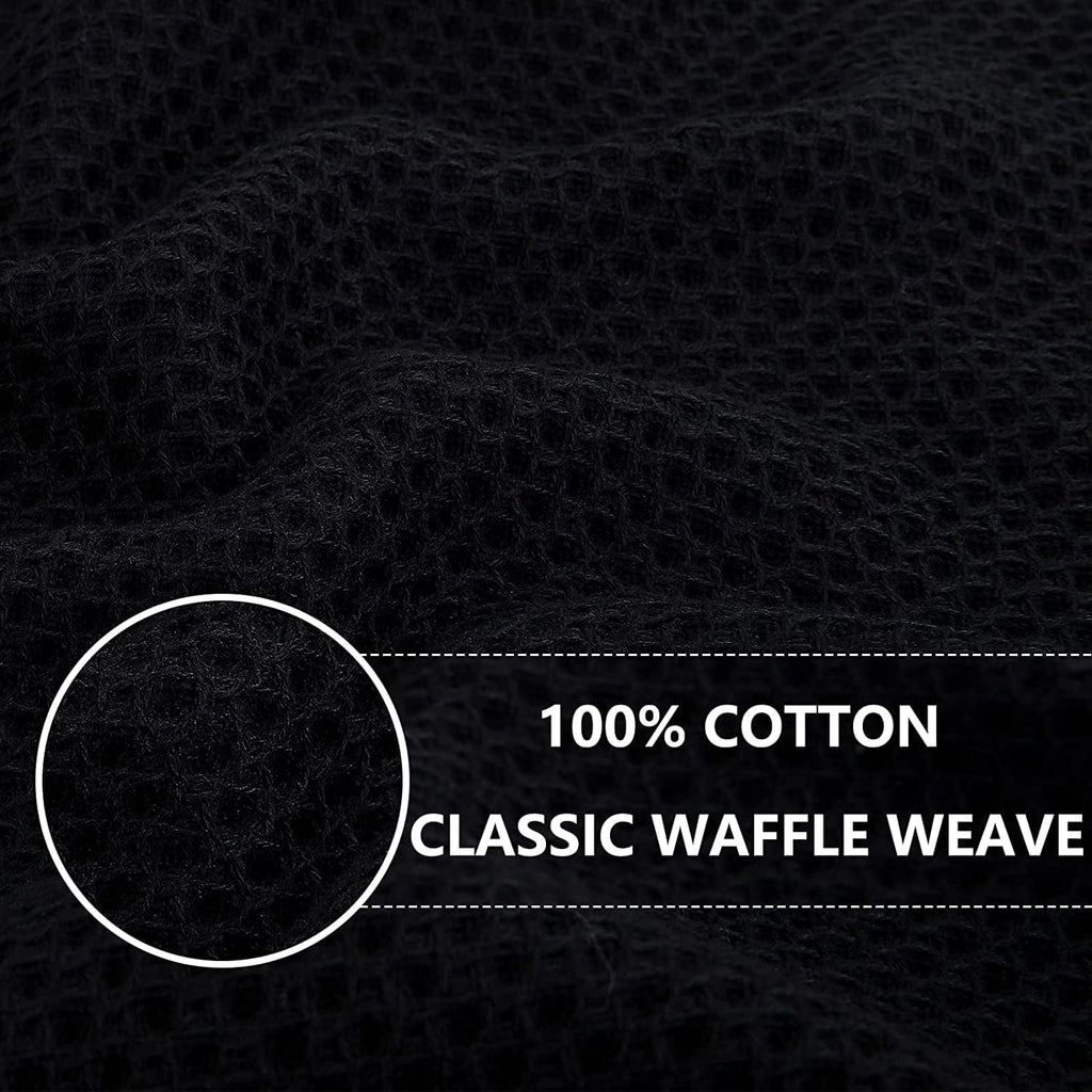 Homieway 6 Pack 100% Cotton Dish Towels, Waffle Weave Dish Cloths for Washing Dishes, Quick Drying Kitchen Dish Towels Rags, 12x12 Inches, Mixed Color