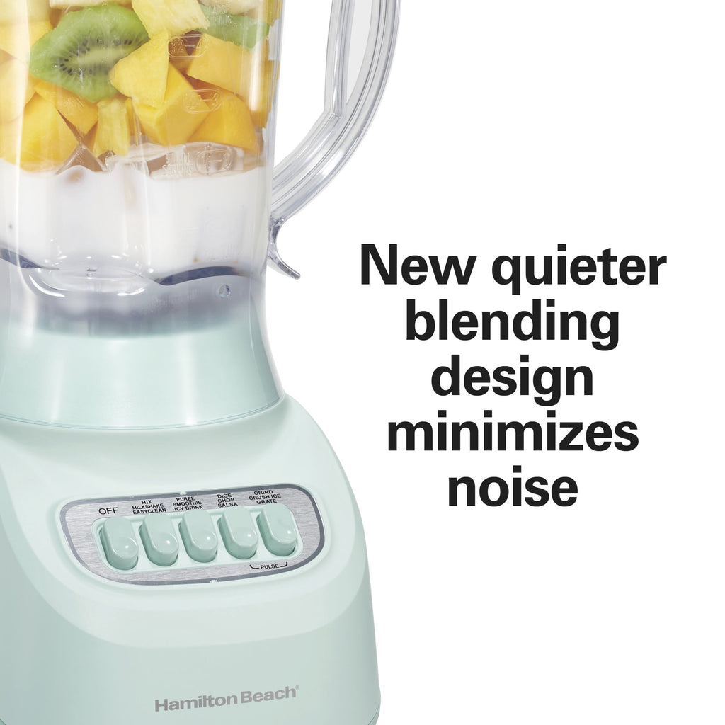 Hamilton Beach Smoothie Blender, 48 oz BPA-Free Jar 650 W 12-Function Countertop Blender for Kitchen, White