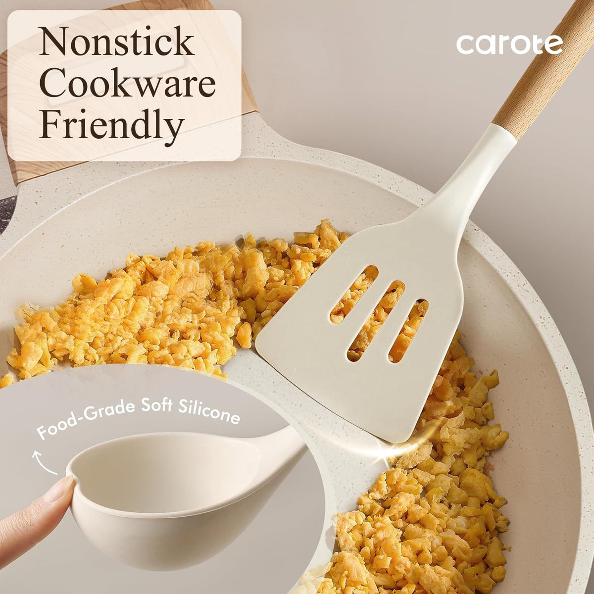 Carote 24-Piece Nonstick Cookware Set, Pots and Pans Set with Detachable Handle, Induction Compatible, Oven & Dishwasher Safe, Black