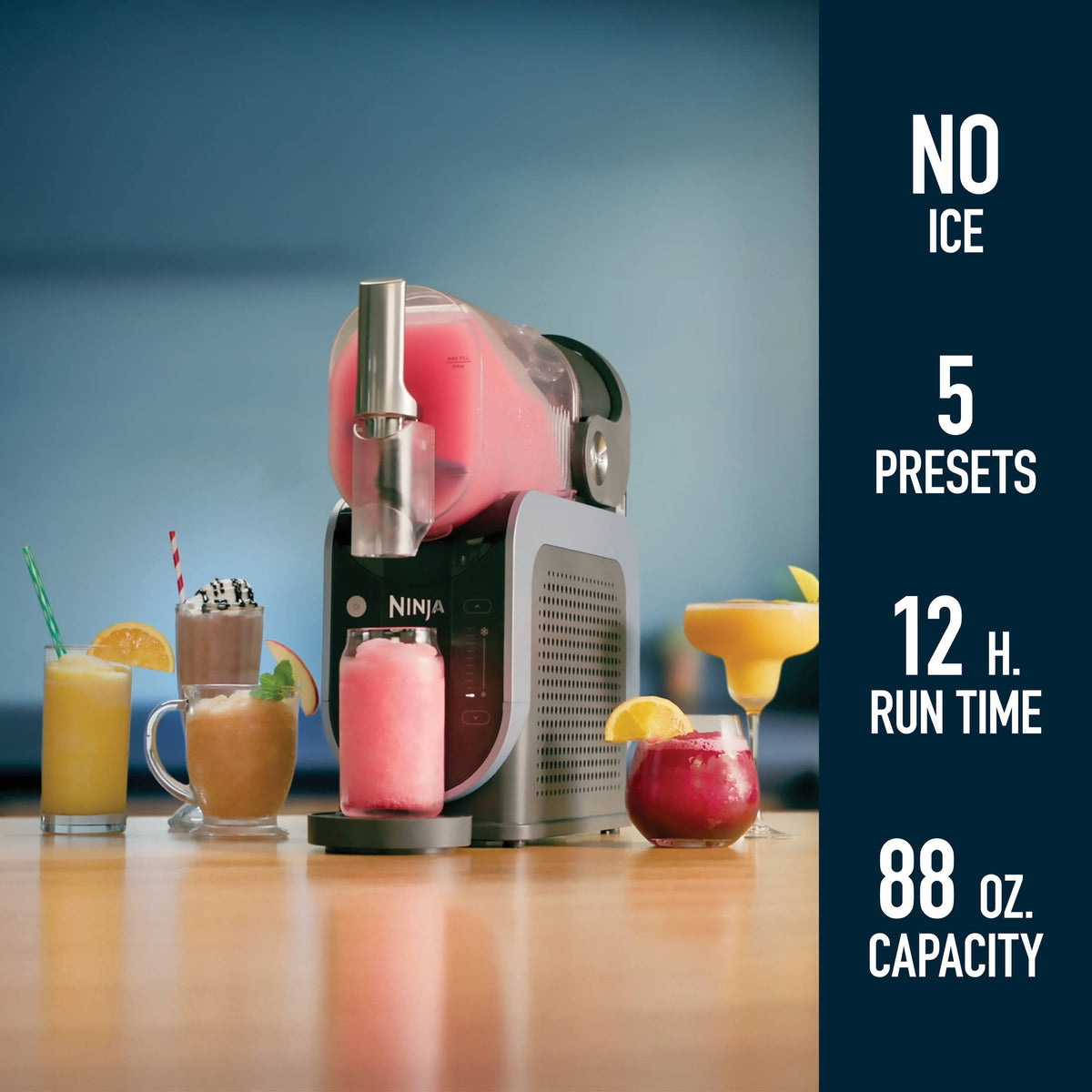 Ninja SLUSHi 88-Oz Frozen Drink Machine with RapidChill Technology, 5 Presets, Dishwasher Safe, Slushy Maker, FS301 Black