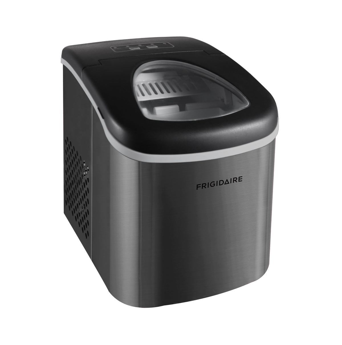 Frigidaire 26 lb Bullet Ice Maker Stainless Steel - compact, high-capacity icemaker producing bullet-shaped ice ideal for kitchens, parties, and entertaining