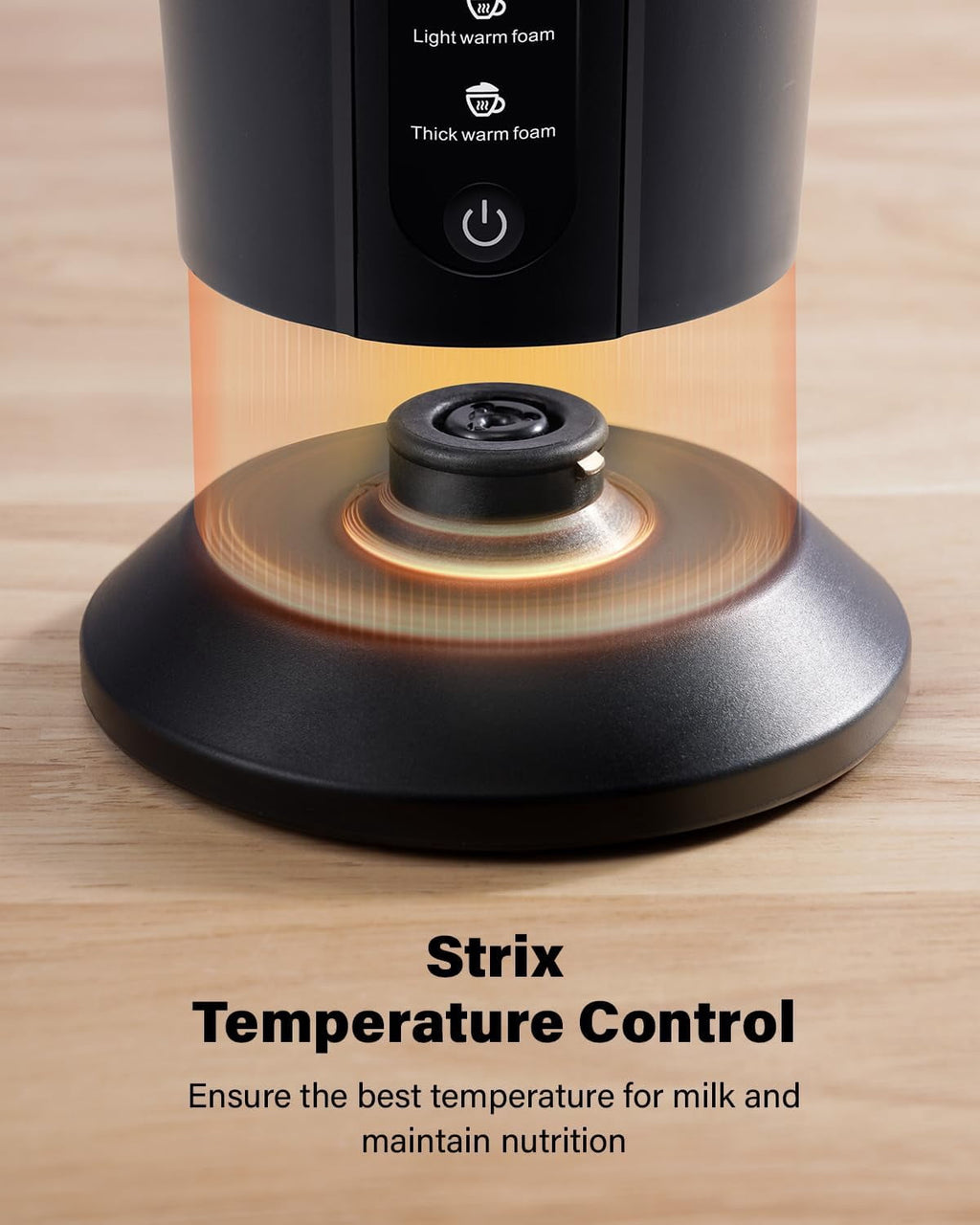 Automatic Milk Frother & Steamer, 4-in-1 Hot Cold Foam Maker – 10oz with 30-Min Keep Warm, Strix Temp Control, Non-Stick