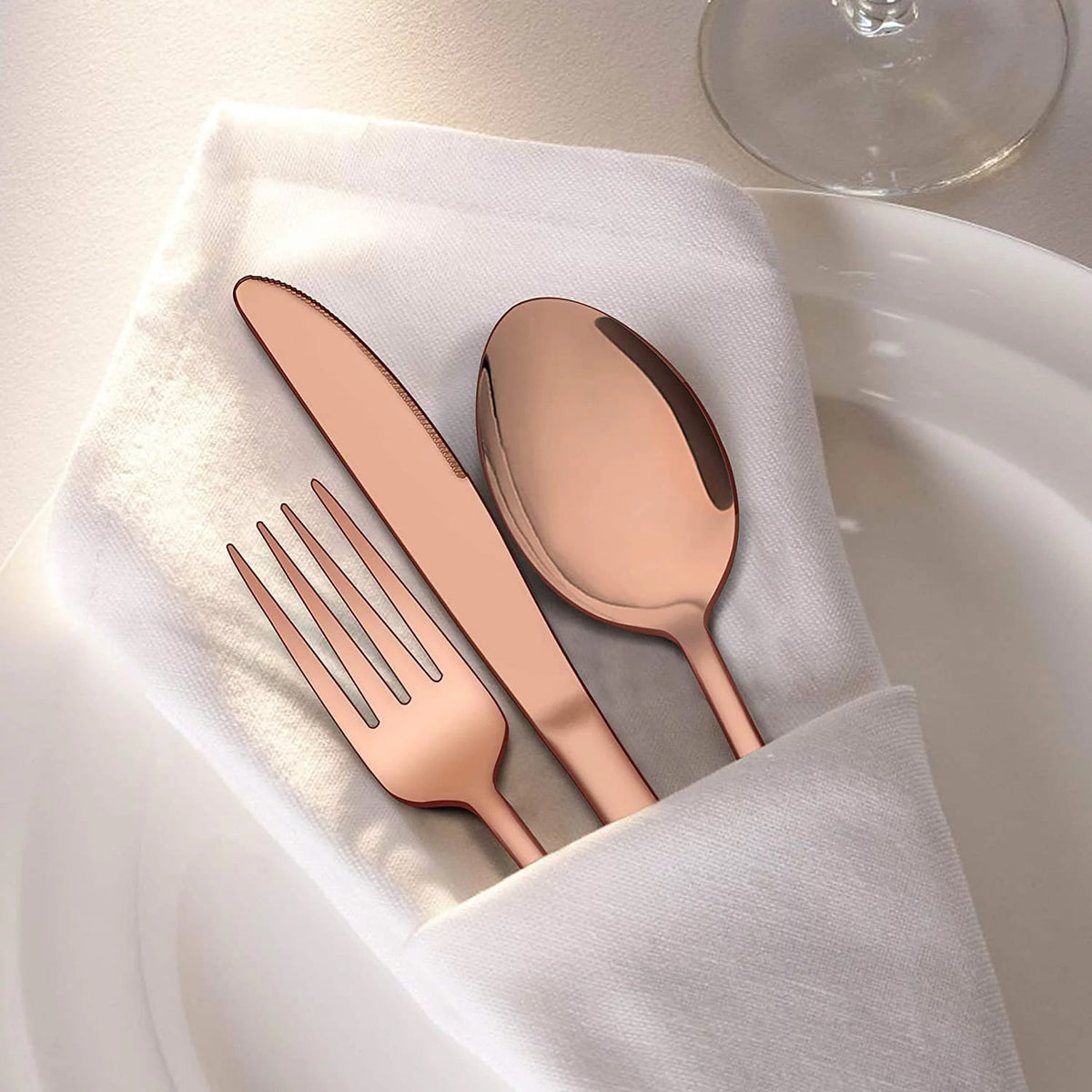 Black Silverware Set, Vesteel 20 Piece Stainless Steel Flatware Cutlery Set for 4, Mirror Finish, Dishwasher Safe