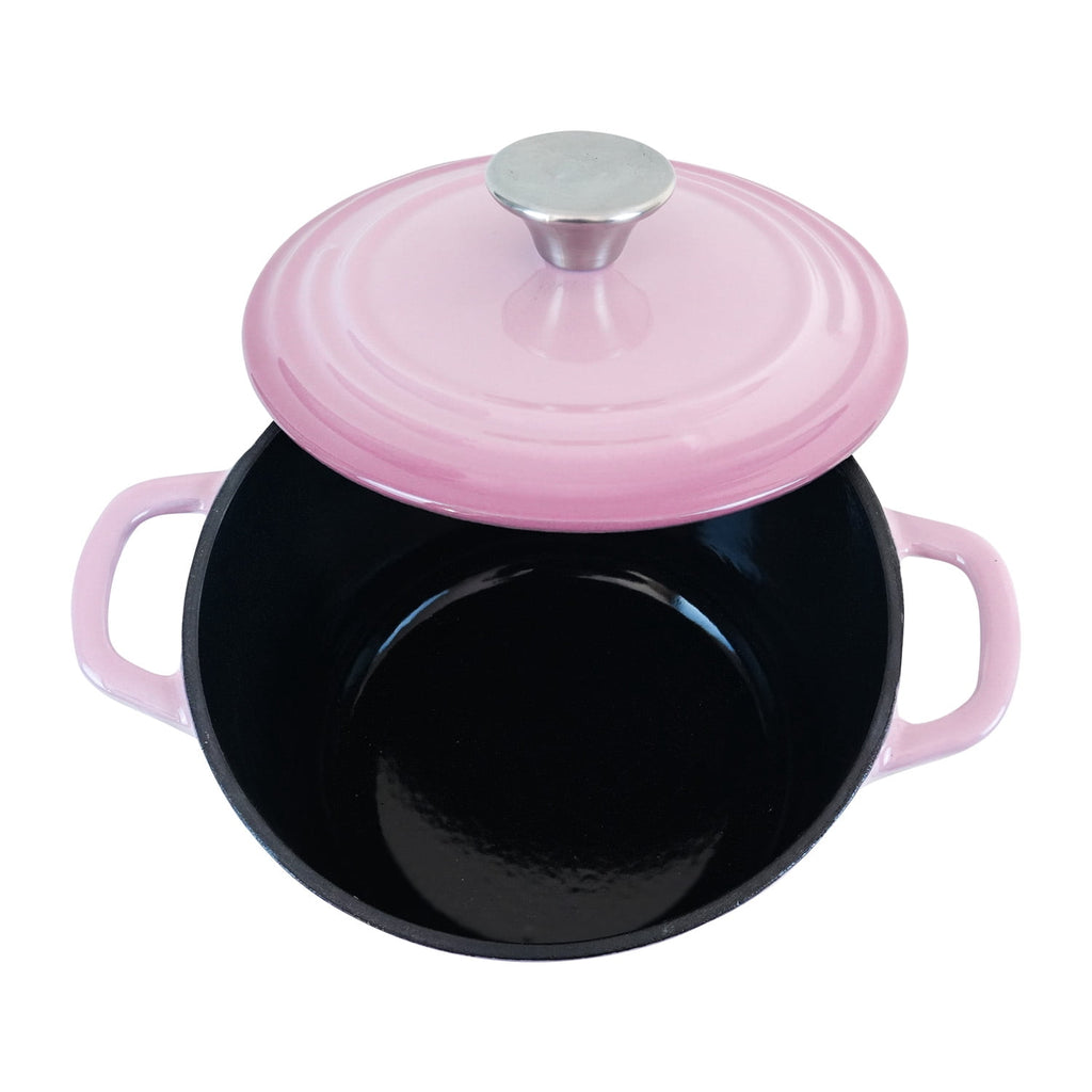 Flavehc Dutch Oven Pot with Lid 2.8 qt Cast Iron Dutch Oven for Bread Baking Slateblue Enameled Cast Iron Rice Pot with Handels