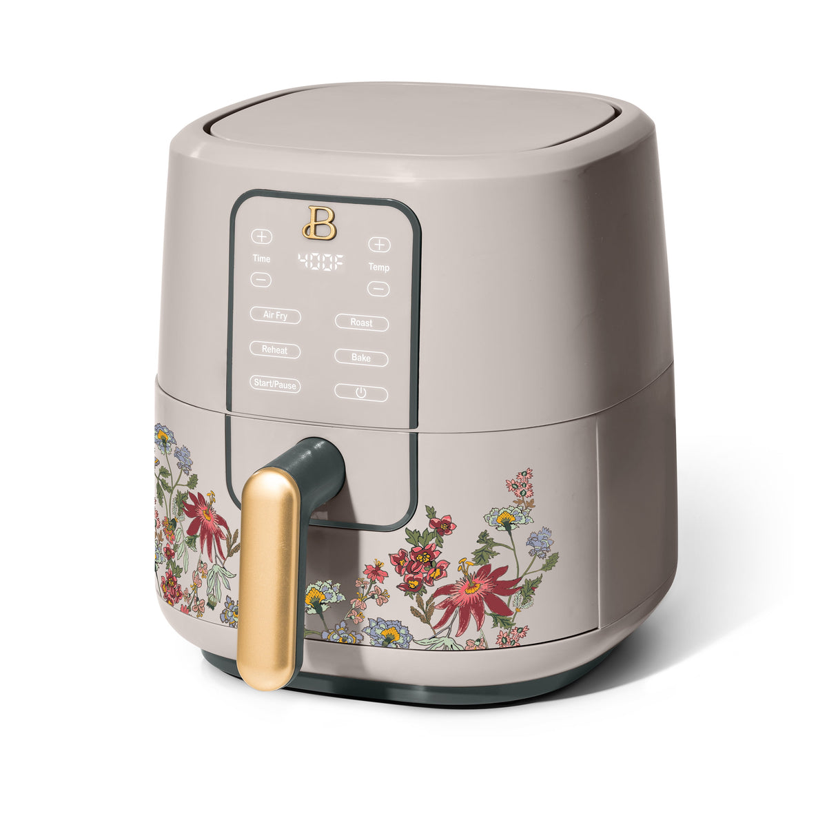 Beautiful 3 Qt Air Fryer with TurboCrisp Technology, EverGood Non-Toxic Ceramic Nonstick Coating, Chocolate by Drew Barrymore
