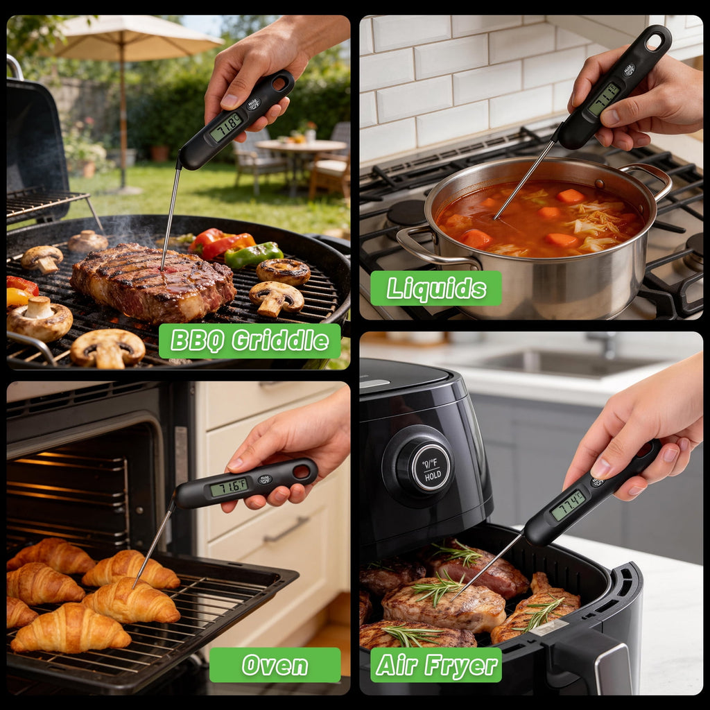 AGCAN Digital Meat Thermometer Instant Read Food Thermometers for BBQ Grilling Cooking