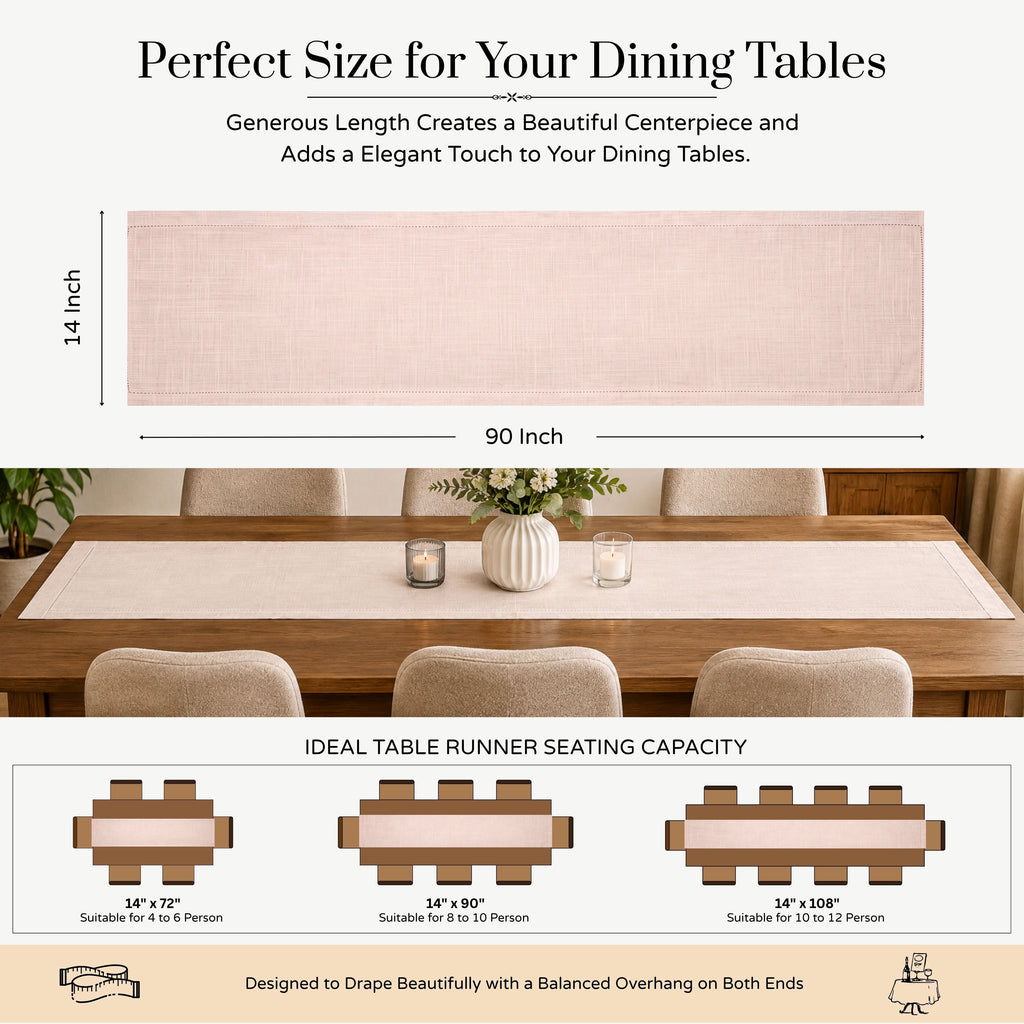 Fingercraft Table Runners, Cotton Dinner Table Centerpiece with Beautiful Premium Lace, Home and Dining Aqua-90