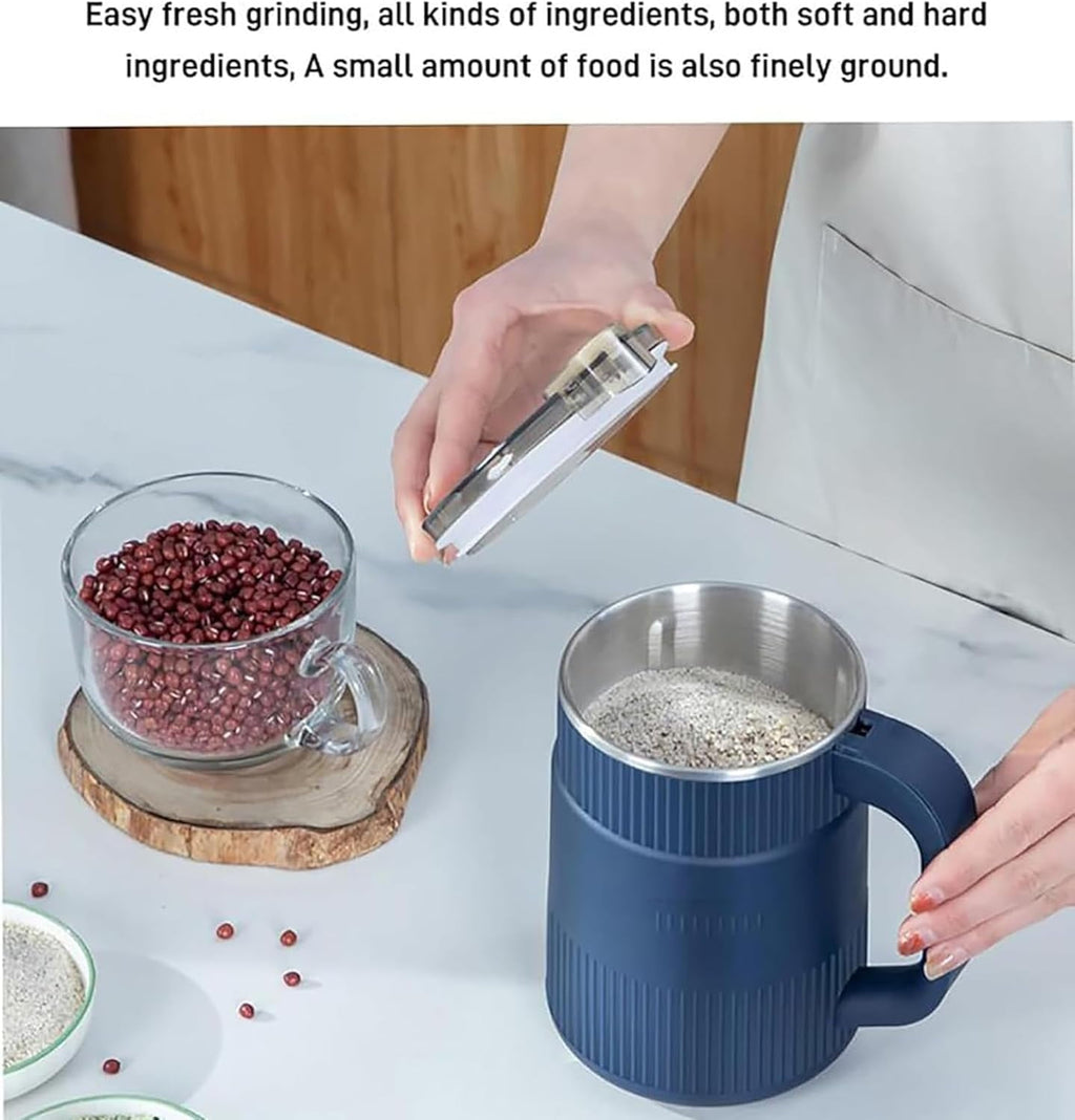 Household Small Powder Grinding Machine, Electric Coffee Grinders Spice Grinder Herb Grinder with Stainless Steel Blade, One-Button Operation Multifunctional Grinding Machine for Beans Nuts Coffee